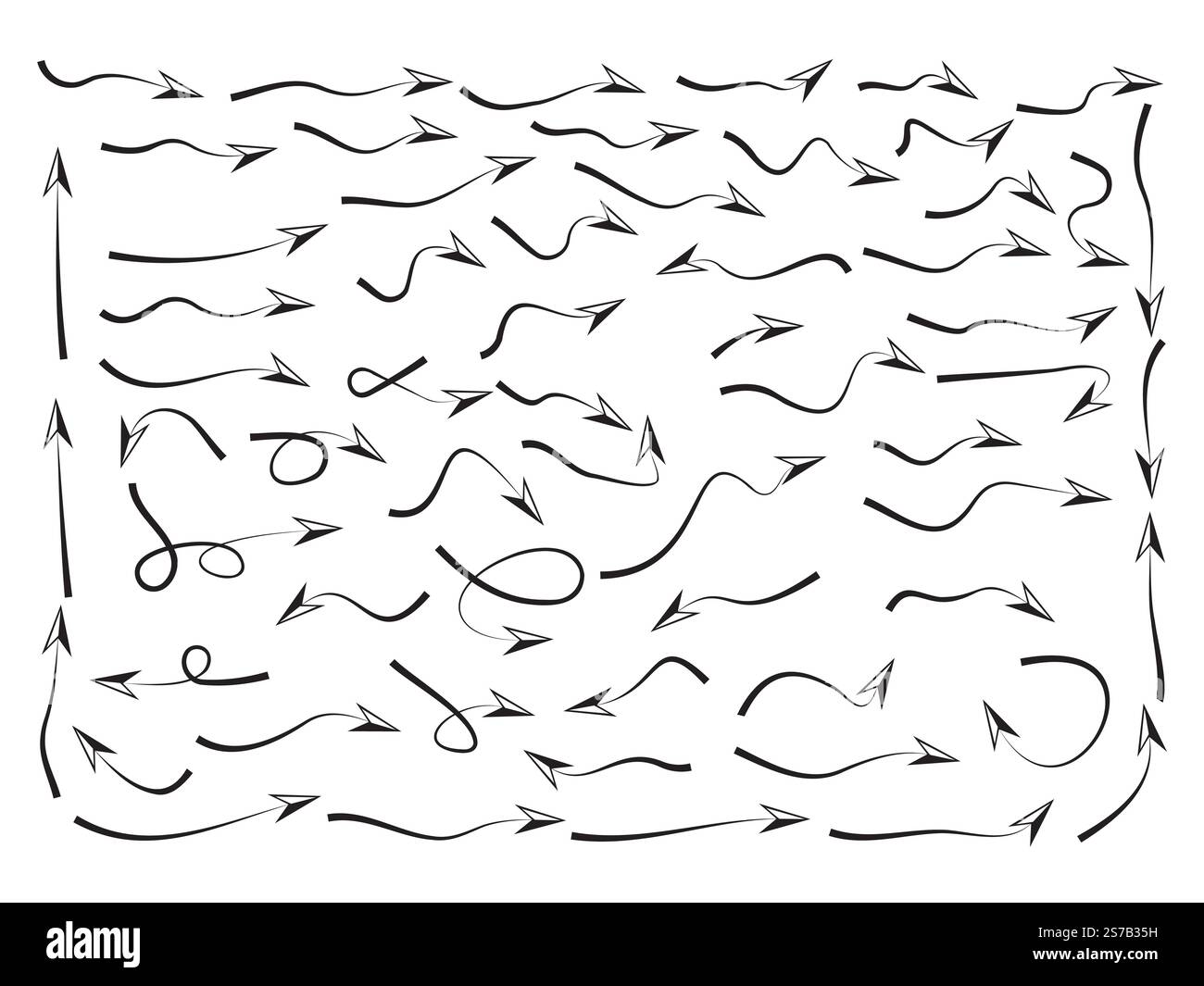Arrow collection vector icon set on white background Stock Vector