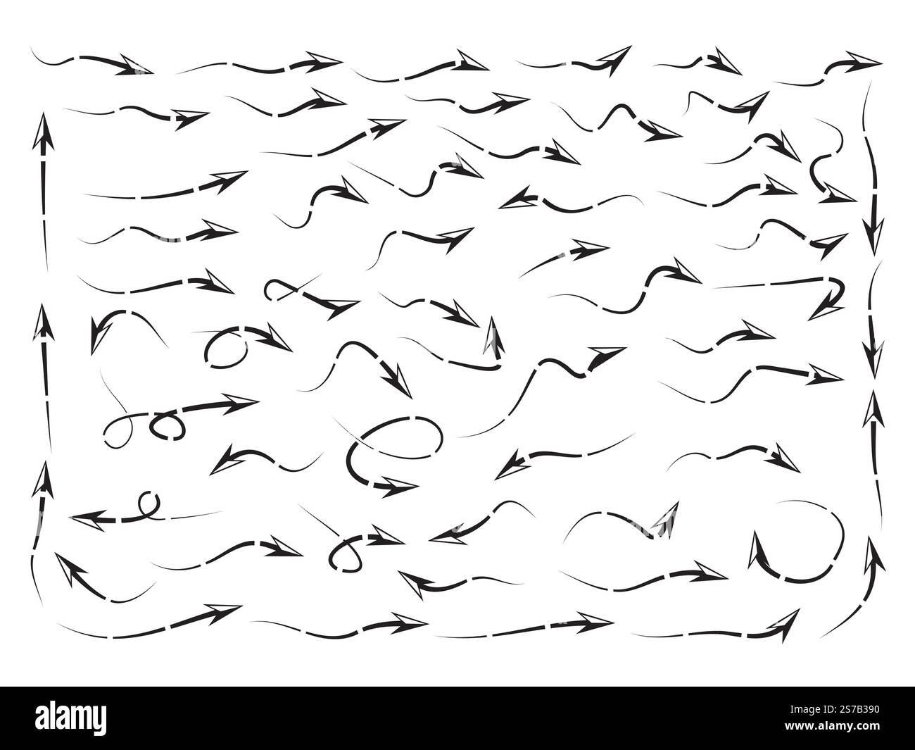 Arrow collection vector icon set on white background Stock Vector Image ...