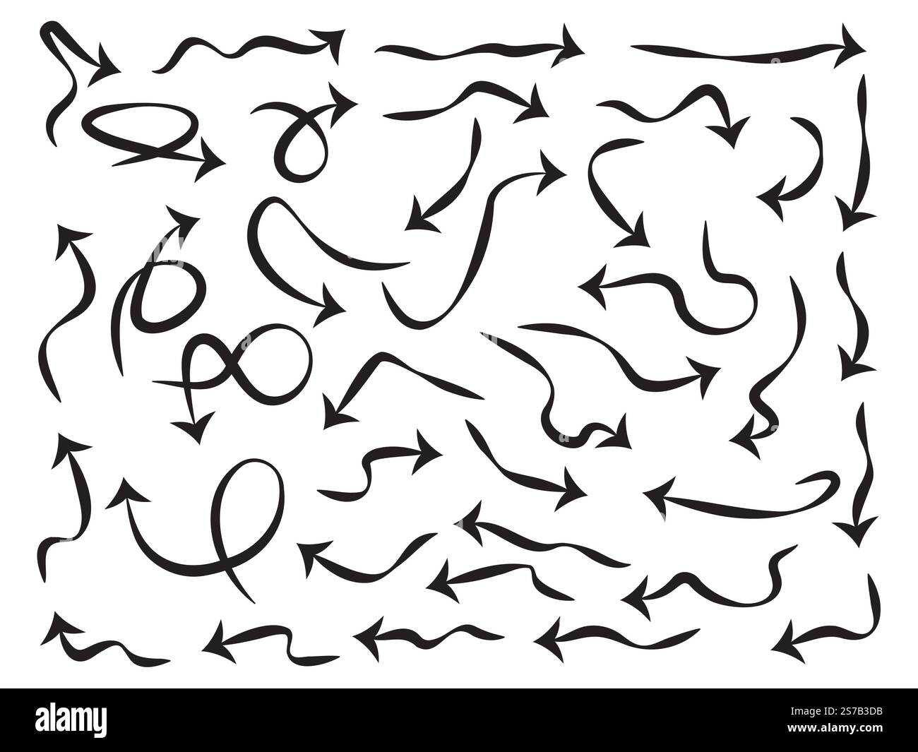 Arrow collection vector icon set on white background Stock Vector