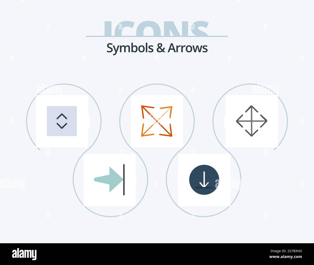 Symbols and Arrows Flat Icon Pack 5 Icon Design. . arrow. . move Stock ...