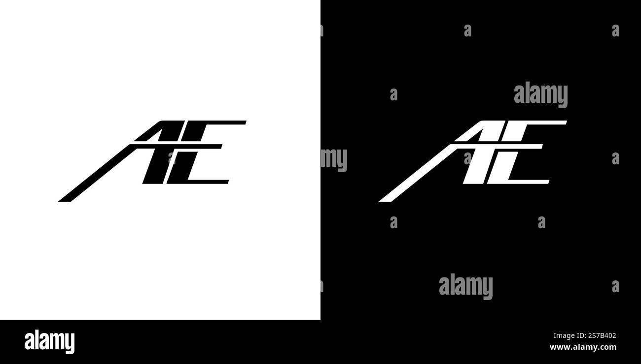 Sophisticated and modern AE  logo design Stock Vector