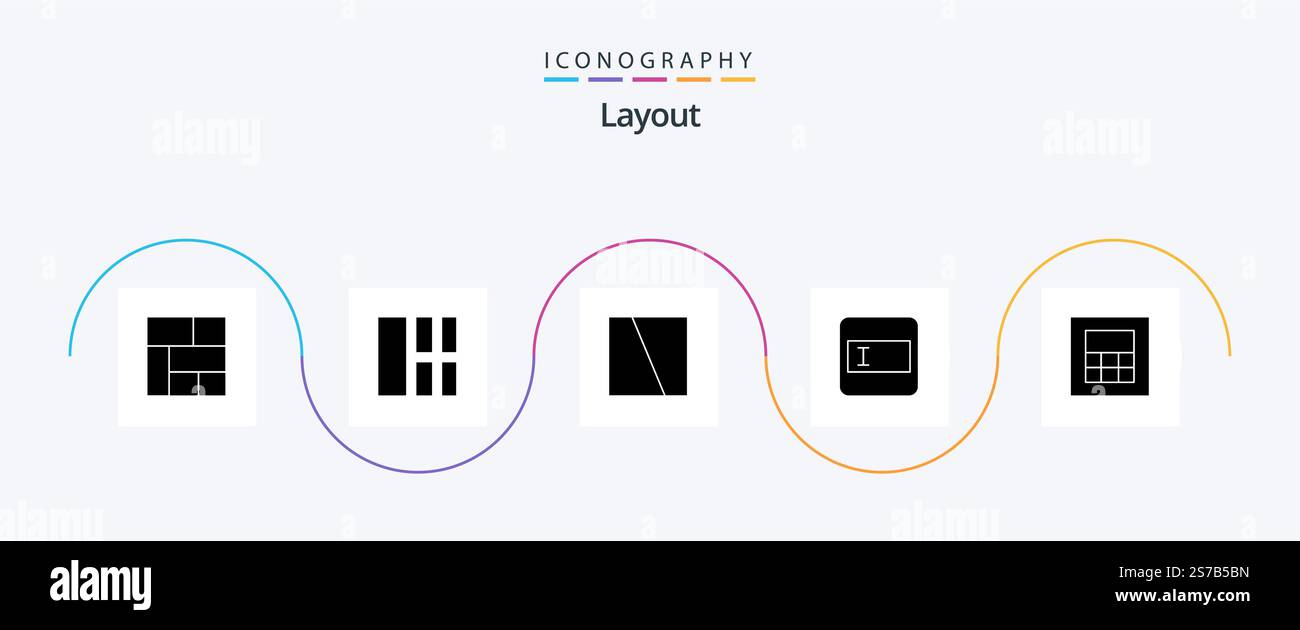 Layout Glyph 5 Icon Pack Including . layout Stock Vector Image & Art ...