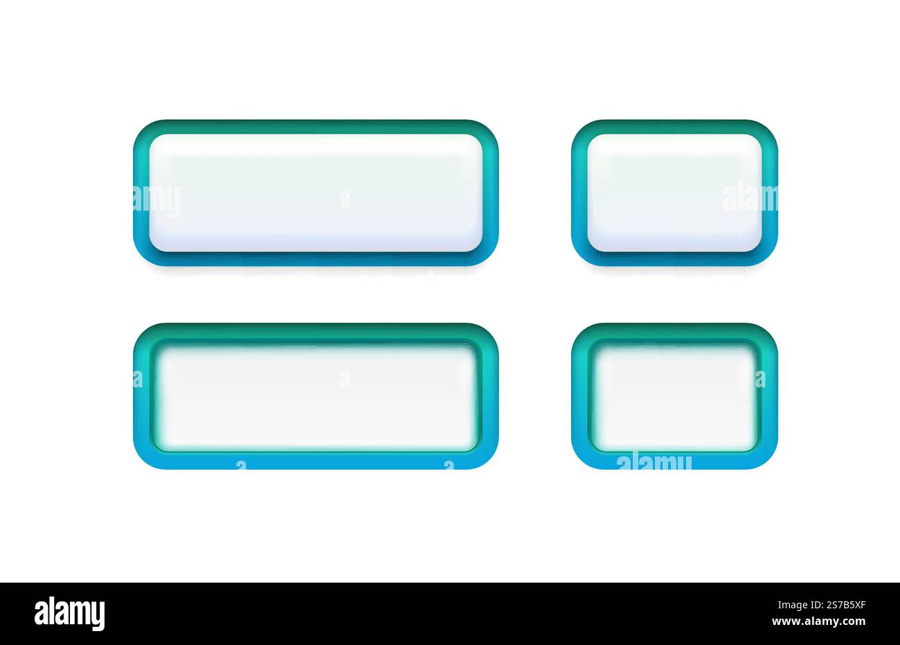 White frame label, event bar button, color signboard. Vector Stock ...