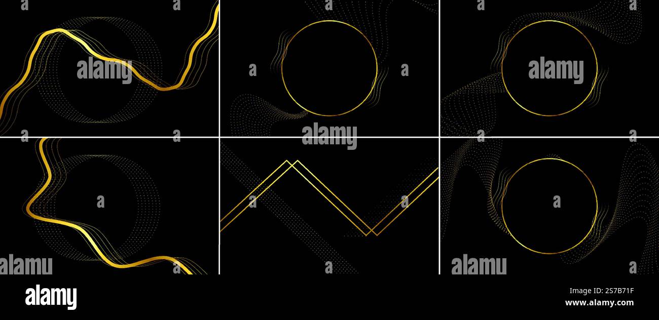 Abstract black and gold luxury background Stock Vector