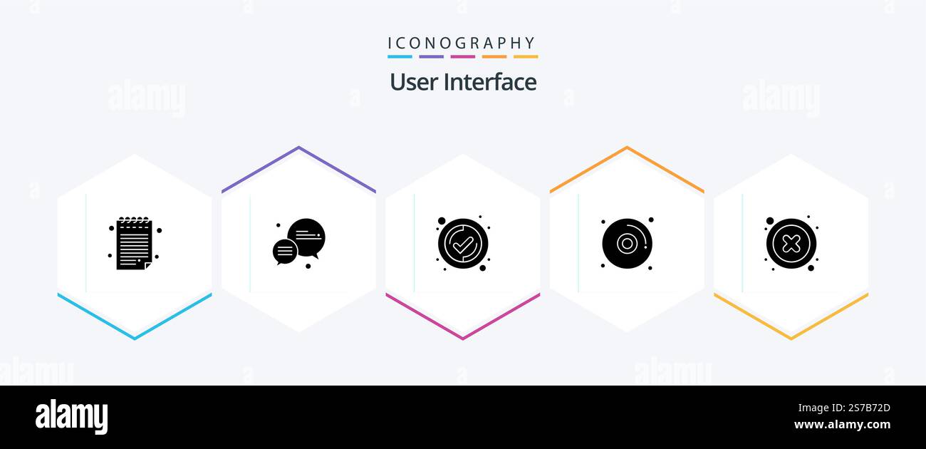 User Interface 25 Glyph icon pack including . . cd. user. delete Stock Vector