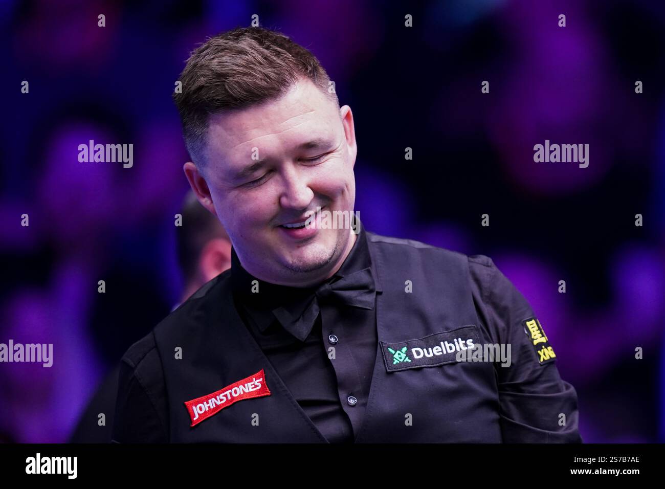 Kyren Wilson during The Johnstone’s Paint Masters Snooker 2025 quarter final between Luca Brecel