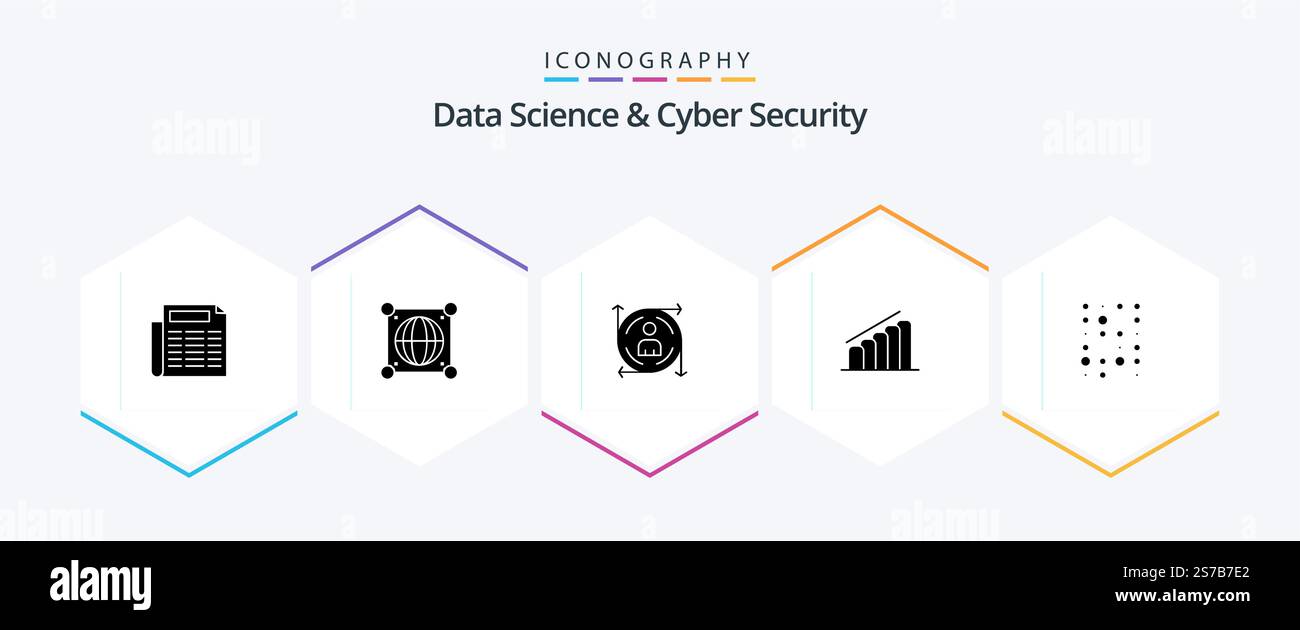 Data Science And Cyber Security 25 Glyph icon pack including ...