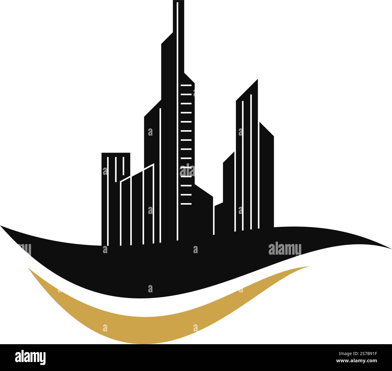 Modern City skyline vector illustration in flat design Stock Vector ...