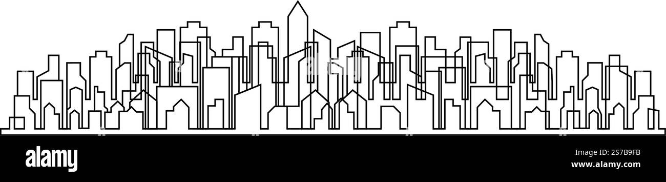 Modern City skyline vector illustration in flat design Stock Vector ...