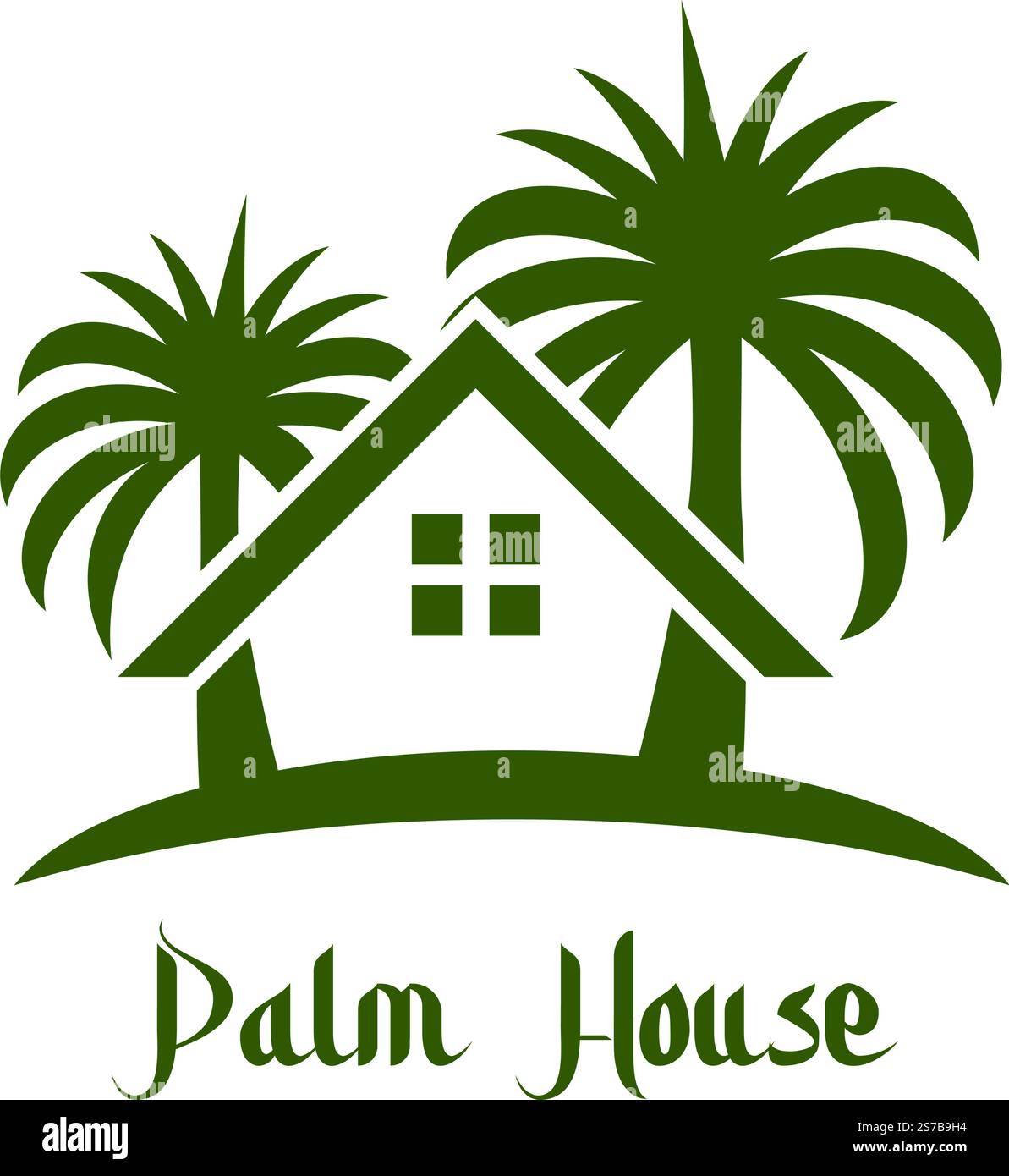 Date tree palm logo vector illustration flat design Stock Vector Image ...