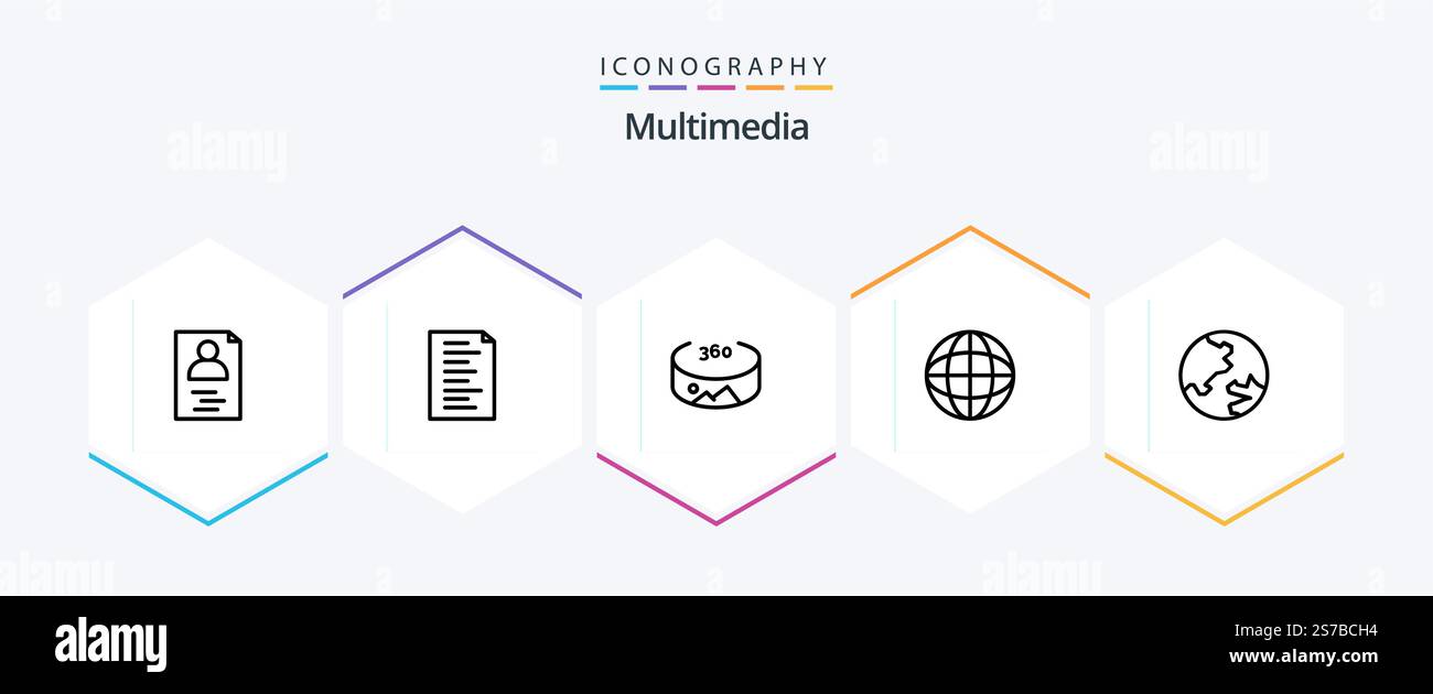 Multimedia 25 Line icon pack including . education. . education Stock ...