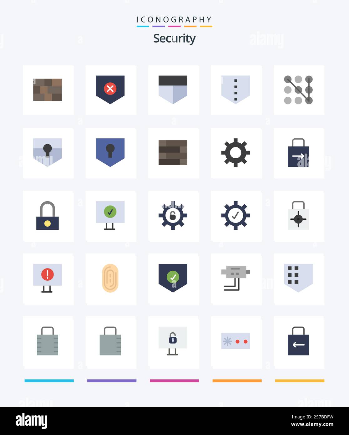 Creative Security 25 Flat icon pack Such As protect. shield. shield ...