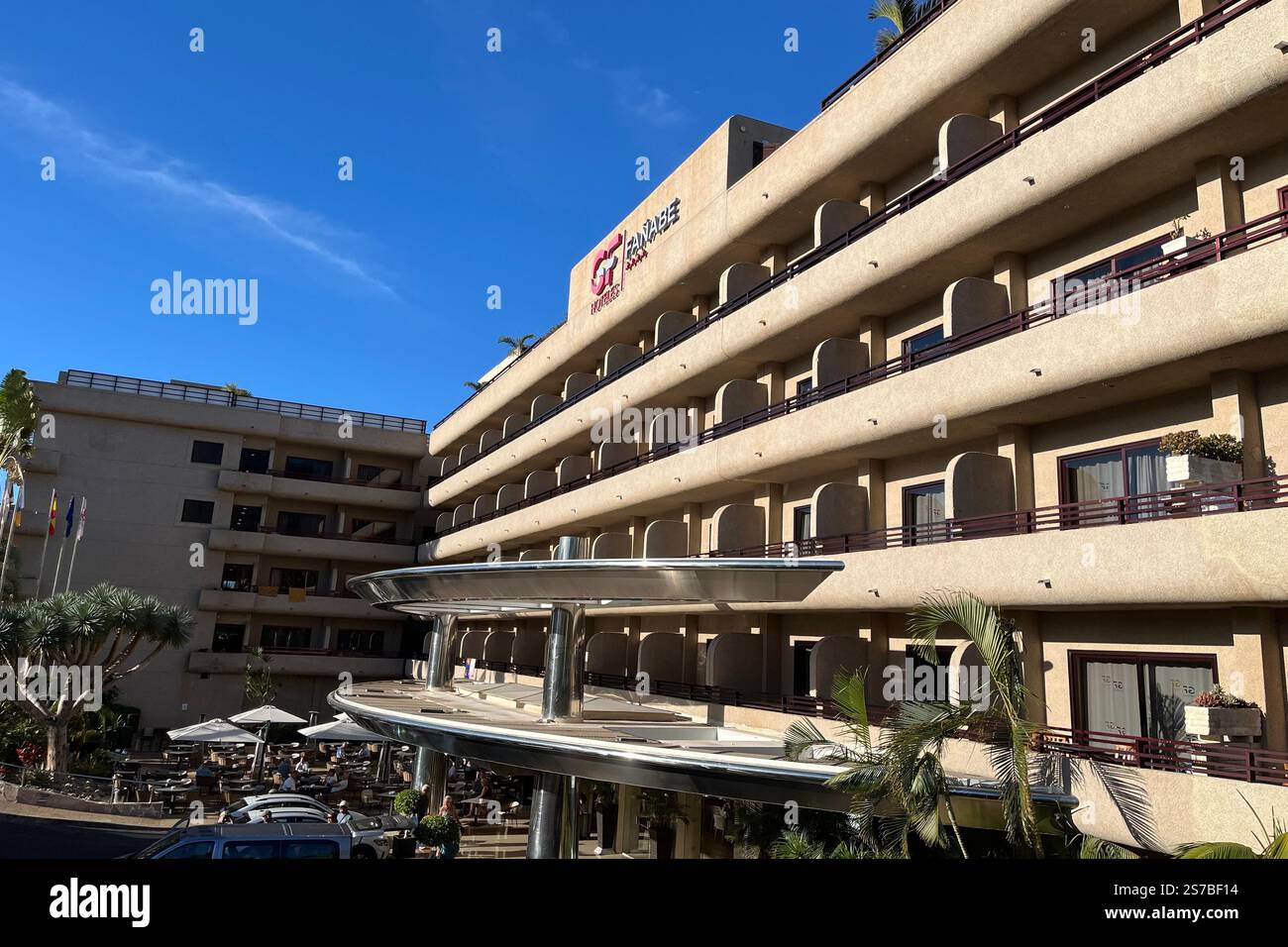 The GF Fanabe Four Star Hotel in Costa Adeje. Tenerife, Canary Islands, Spain. 11th January 2025. - Smartphone Captured Stock Image