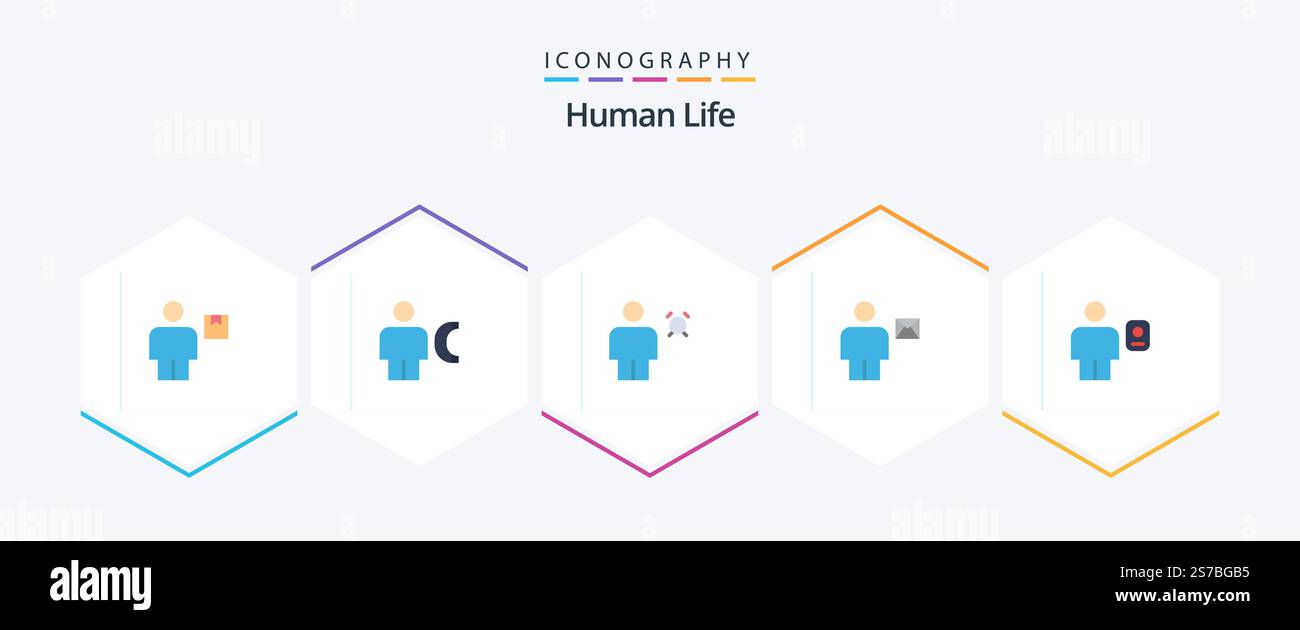Human 25 Flat icon pack including envelope. avatar. human. timer. body ...