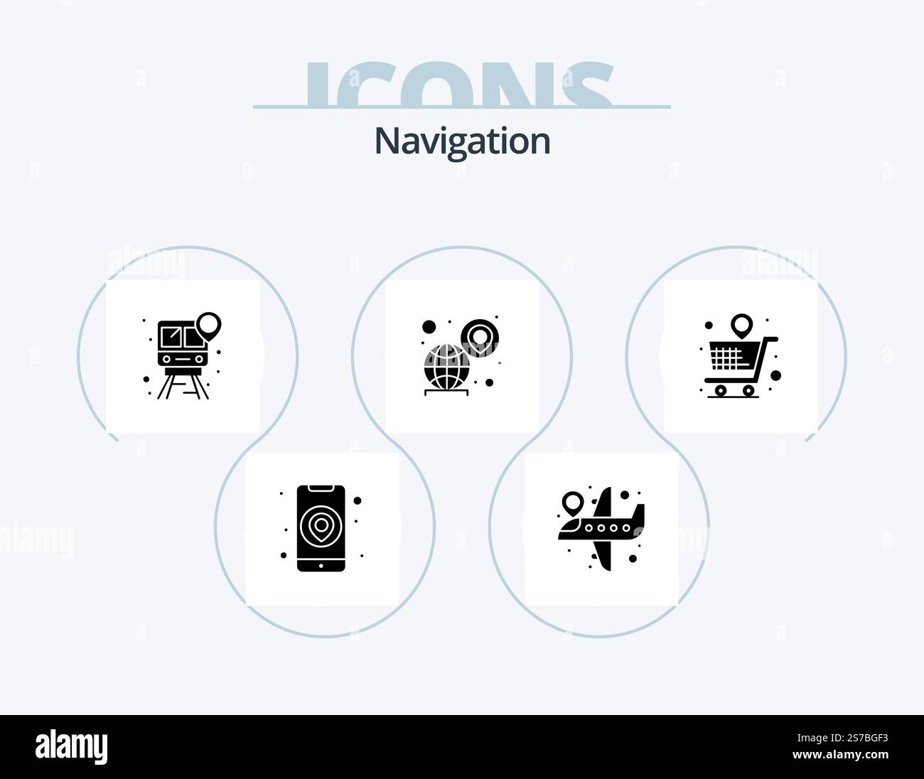 Navigation Glyph Icon Pack 5 Icon Design. store. pin. location. map ...
