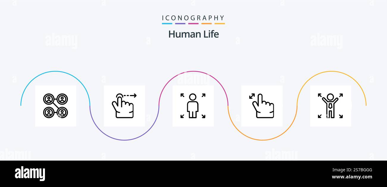 Human Line 5 Icon Pack Including . person. opportunity. business Stock ...