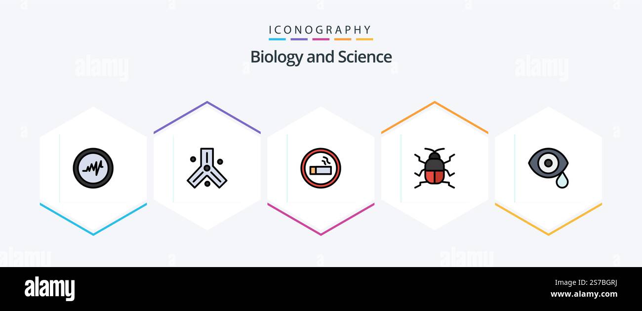 Biology 25 FilledLine icon pack including science. eye. lab. biology ...