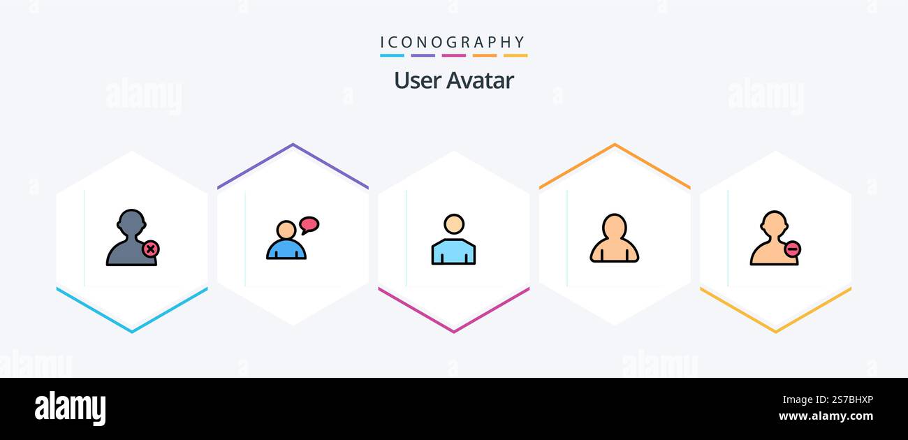 User 25 FilledLine icon pack including . user. people. interface. user Stock Vector
