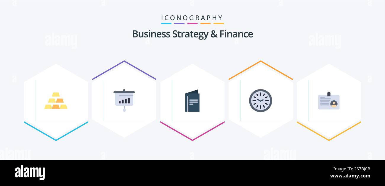 Business Strategy And Finance 25 Flat icon pack including card. time ...
