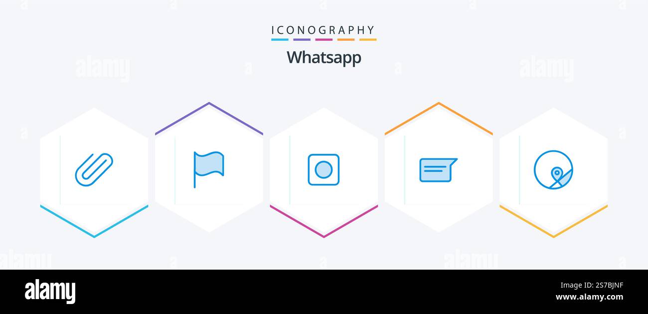 Whatsapp 25 Blue icon pack including map. map. browser. basic. chatting Stock Vector