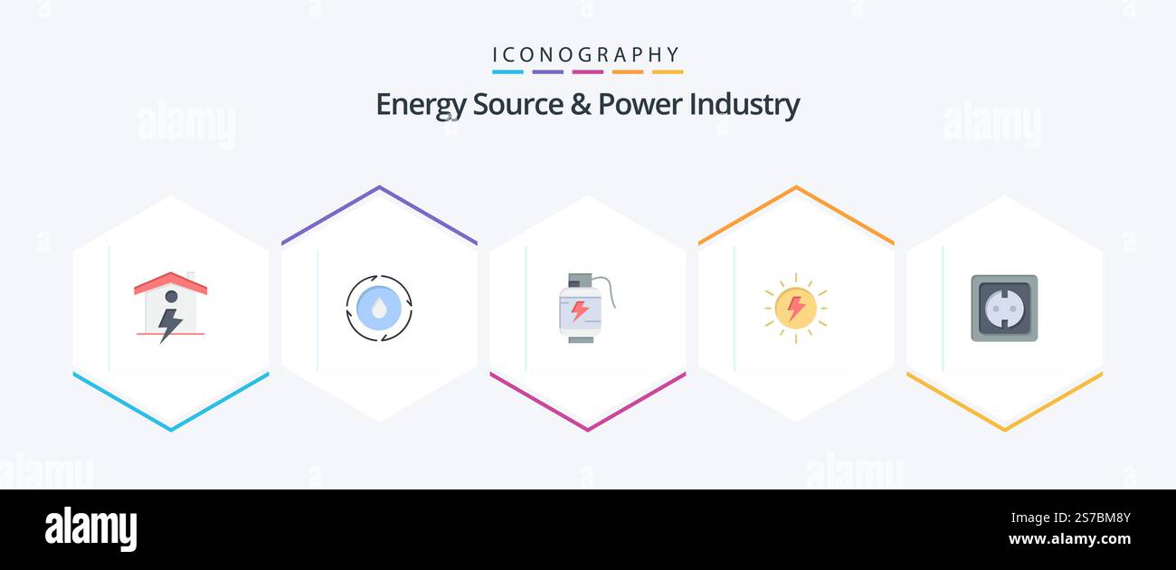 Energy Source And Power Industry 25 Flat icon pack including electrical ...