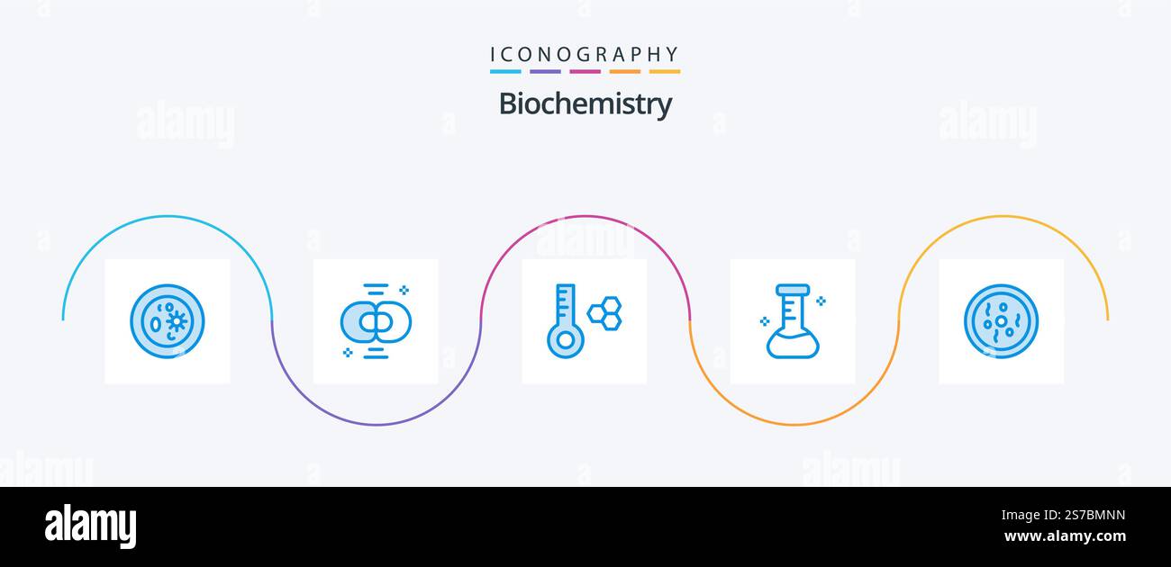 Biochemistry Blue 5 Icon Pack Including dish. laboratory. chemistry ...