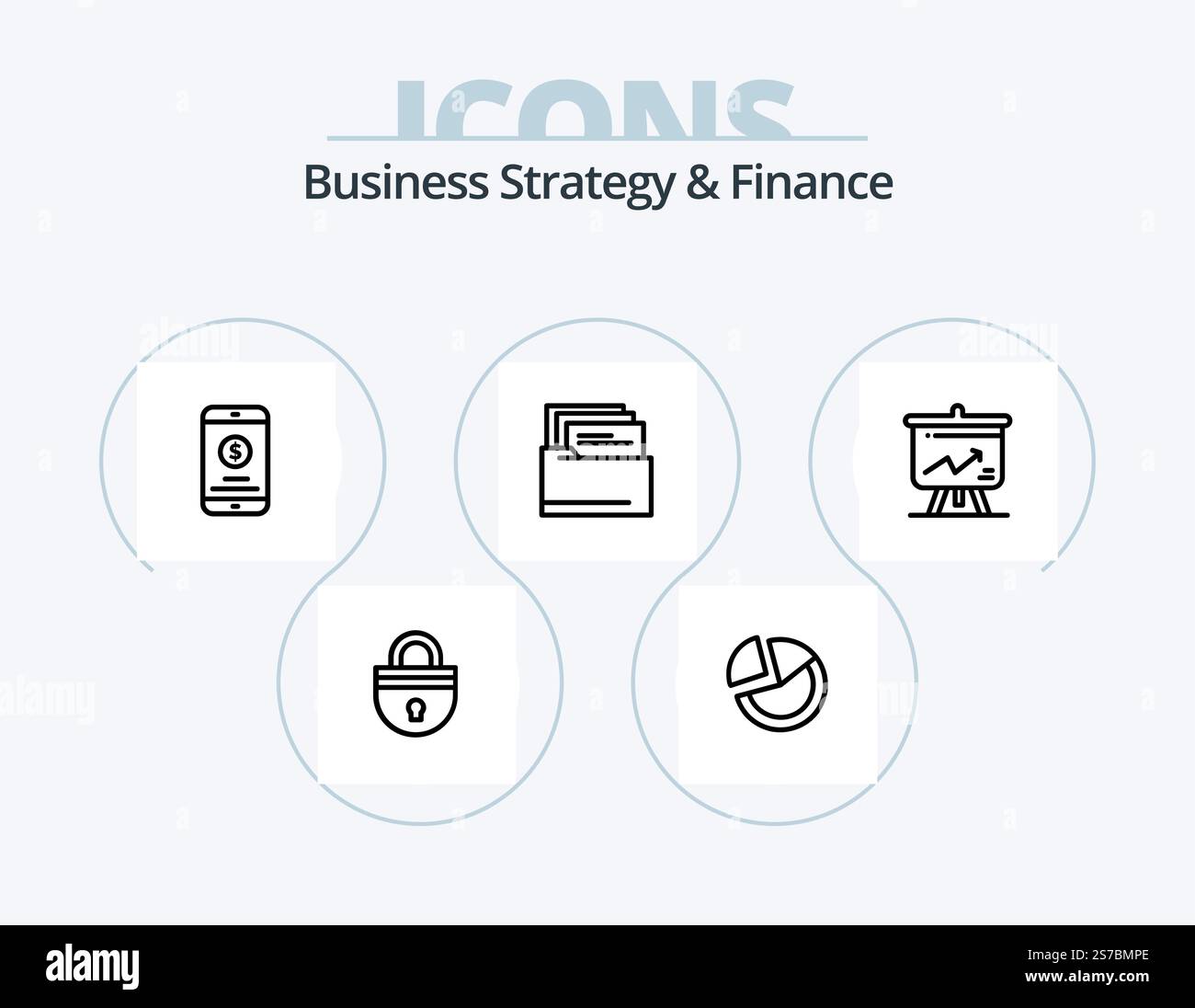 Business Strategy And Finance Line Icon Pack 5 Icon Design. payment ...
