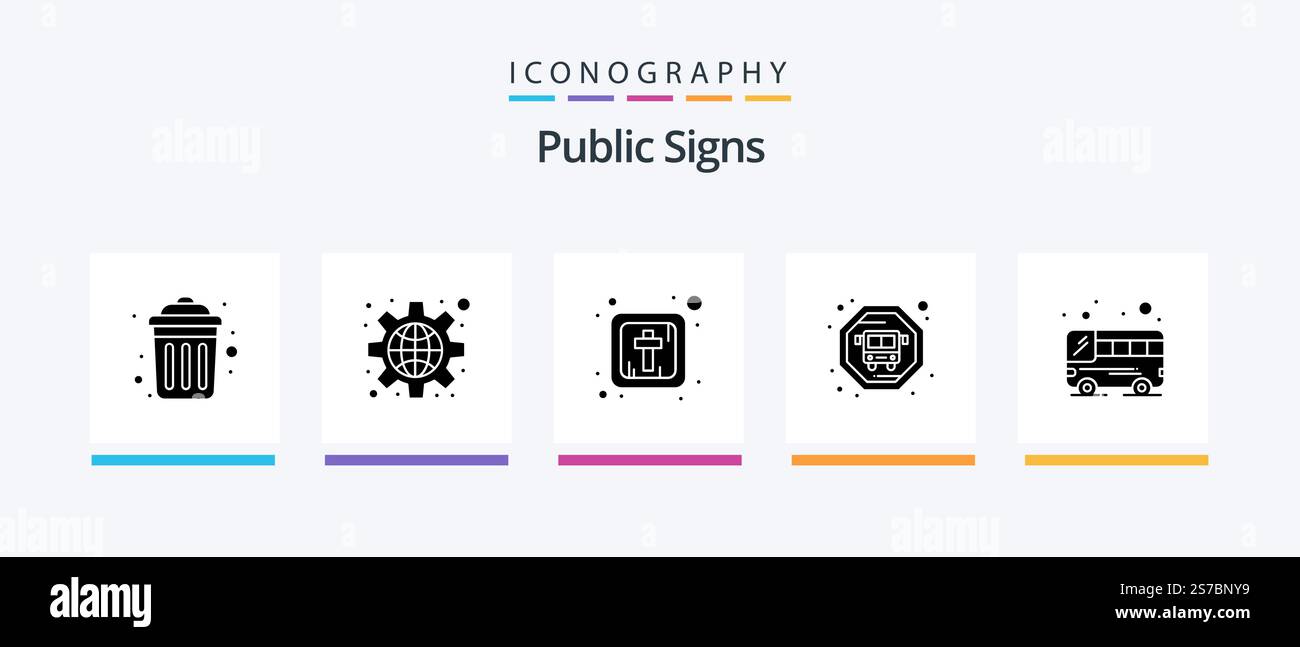 Public Signs Glyph 5 Icon Pack Including . transport. christianity ...