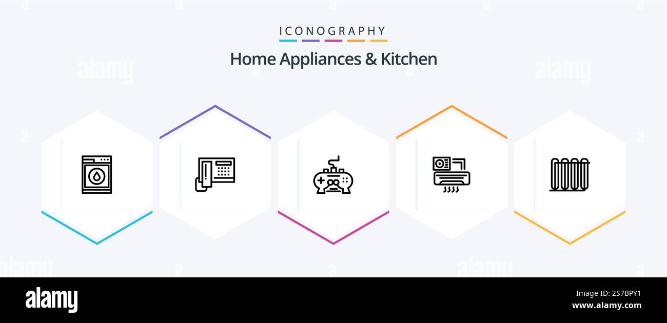 Home Appliances And Kitchen 25 Line icon pack including home. xbox ...