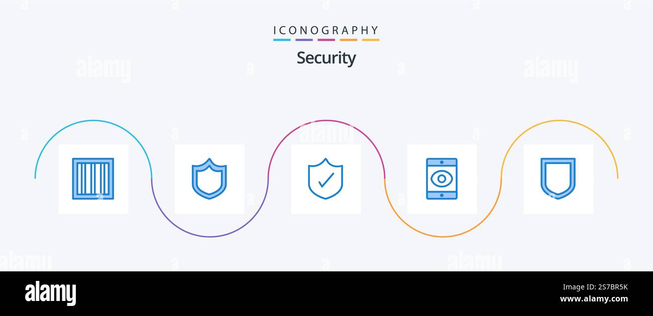 Security Blue 5 Icon Pack Including . security. shield. protection ...
