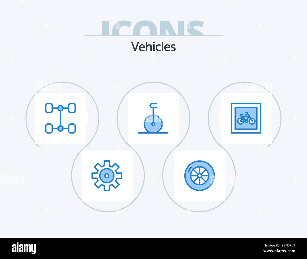 Vehicles Blue Icon Pack 5 Icon Design. . . monocycle. vehicles. parking ...