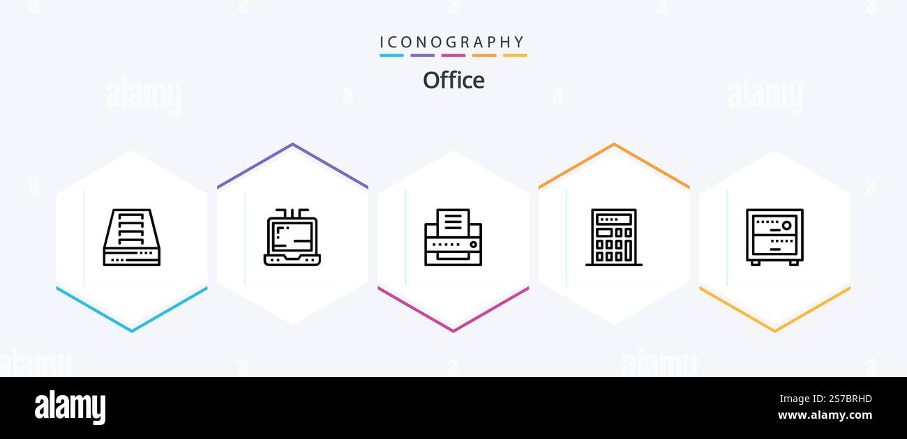 Office 25 Line icon pack including . office. work Stock Vector Image ...