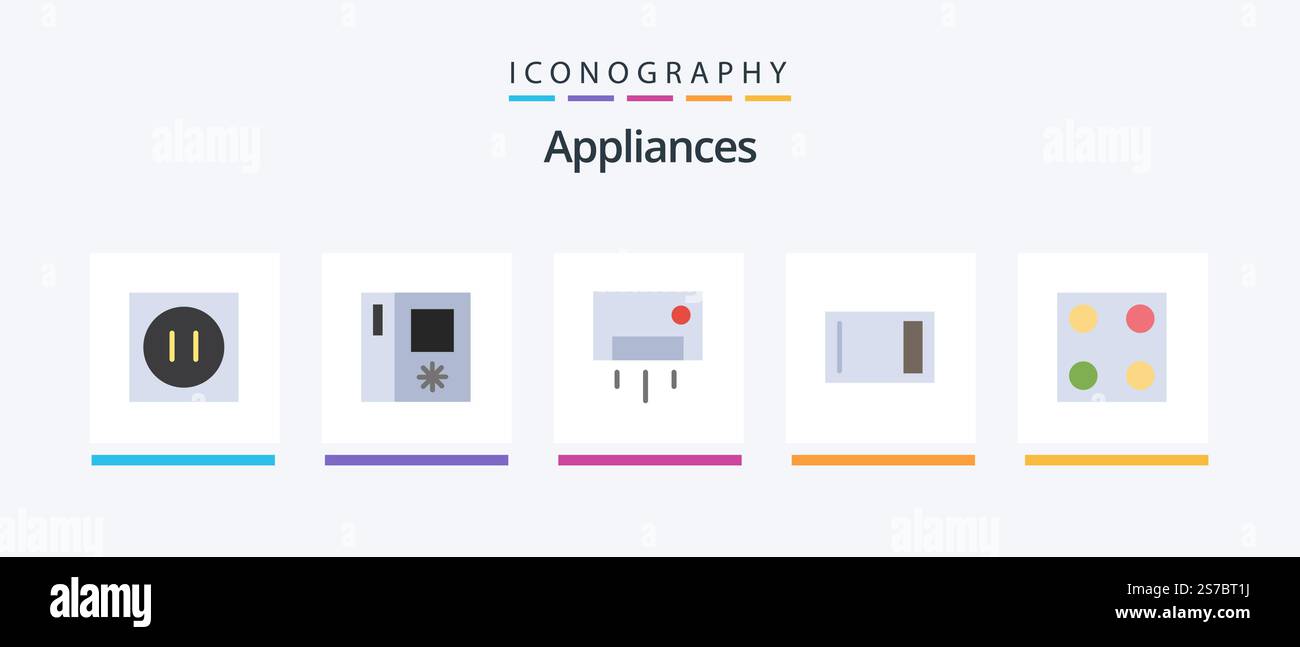 Appliances Flat 5 Icon Pack Including electro. home. appliances ...