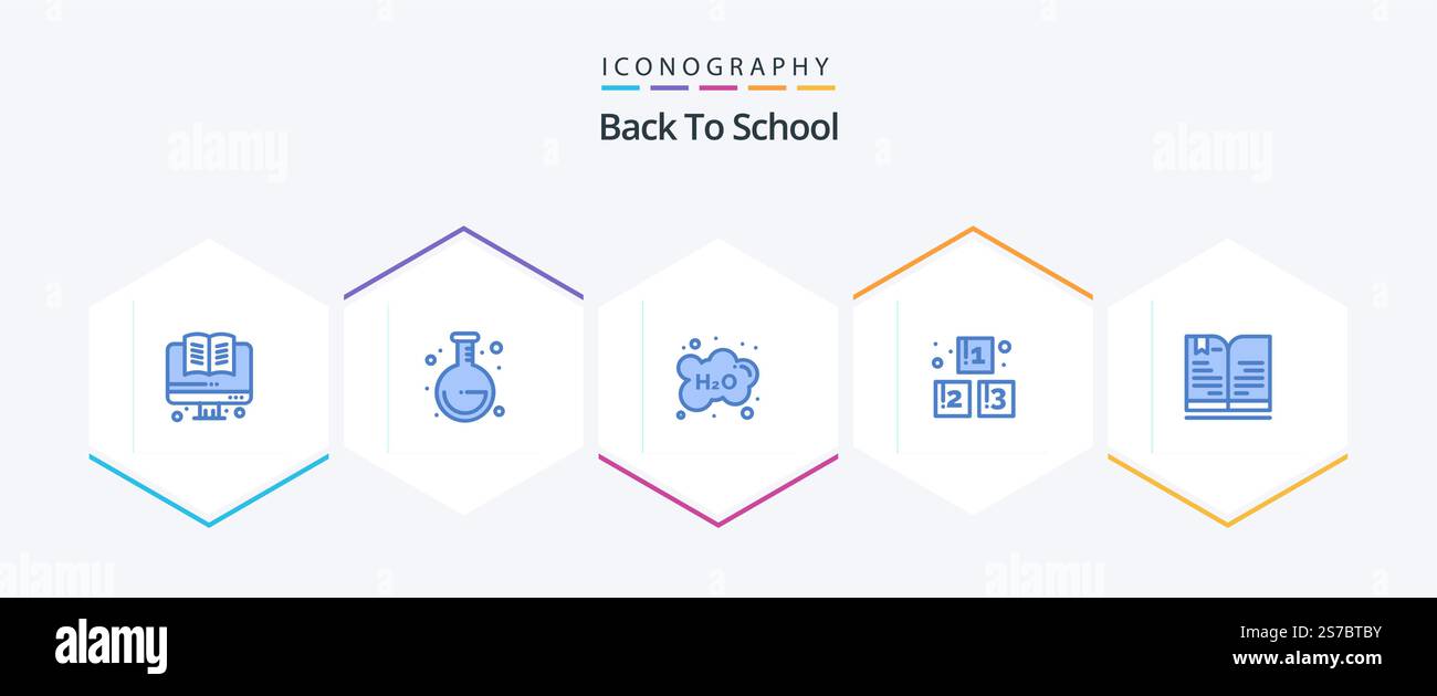 Back To School 25 Blue icon pack including education. back to school ...