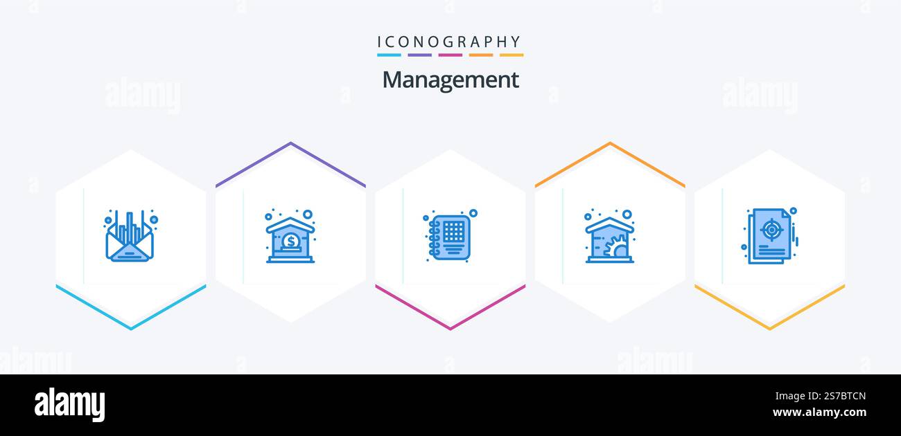 Management 25 Blue icon pack including strategic. focus. business ...