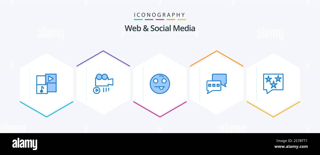 Web And Social Media 25 Blue icon pack including star. rank. emoticon ...