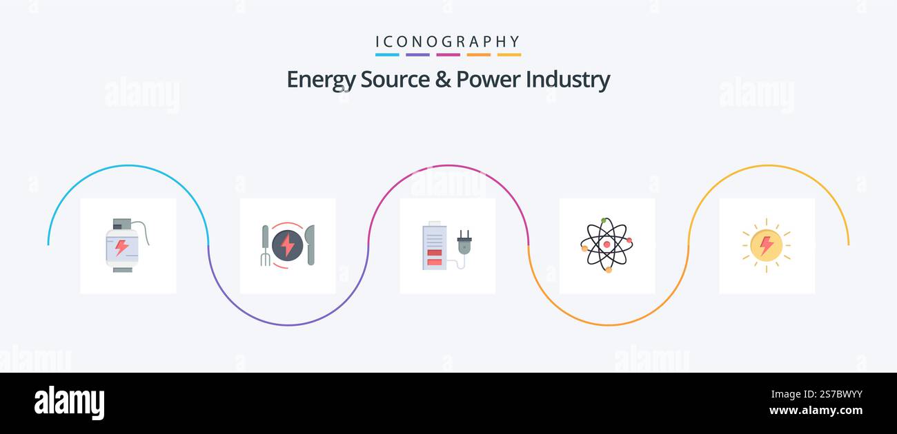 Energy Source And Power Industry Flat 5 Icon Pack Including . lab ...