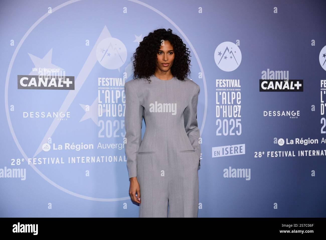 Alpe d'Huez, France. 18th Jan 2025. Cindy Bruna attends the closing ceremony of the 28th Alpe d'Huez International Comedy Film Festival in Alpe d'Huez, France, on January 18, 2025. (Photo by Romain Doucelin/NurPhoto) Credit: NurPhoto SRL/Alamy Live News Stock Photo