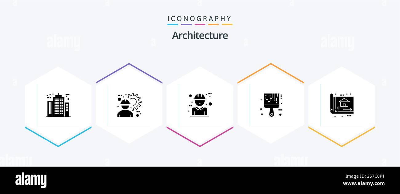 Architecture 25 Glyph icon pack including tool. brush. labour. design ...