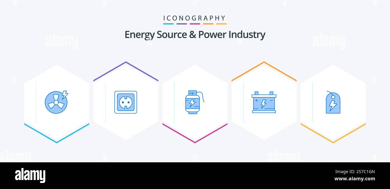Energy Source And Power Industry 25 Blue icon pack including tag. power ...