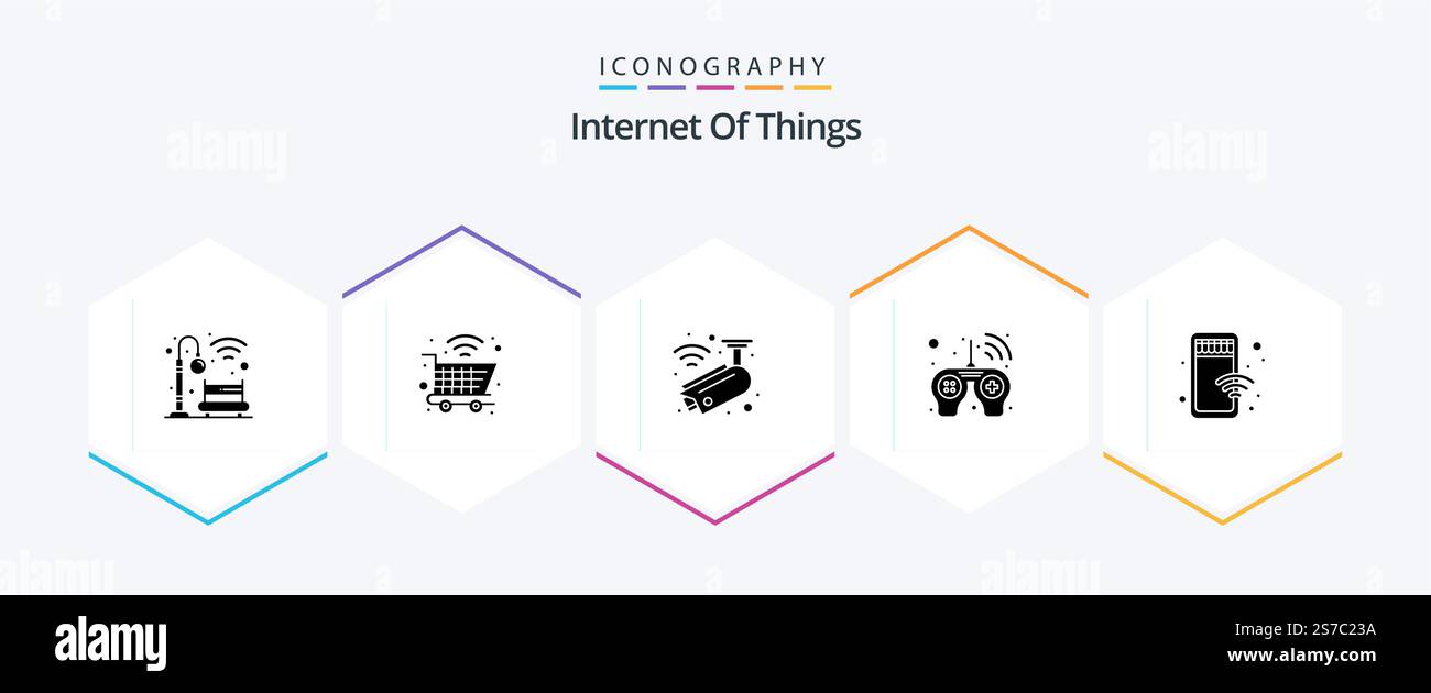 Internet Of Things 25 Glyph icon pack including shop. mobile. cctv ...