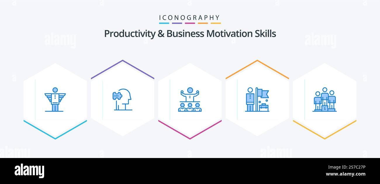 Productivity And Business Motivation Skills 25 Blue icon pack including ...