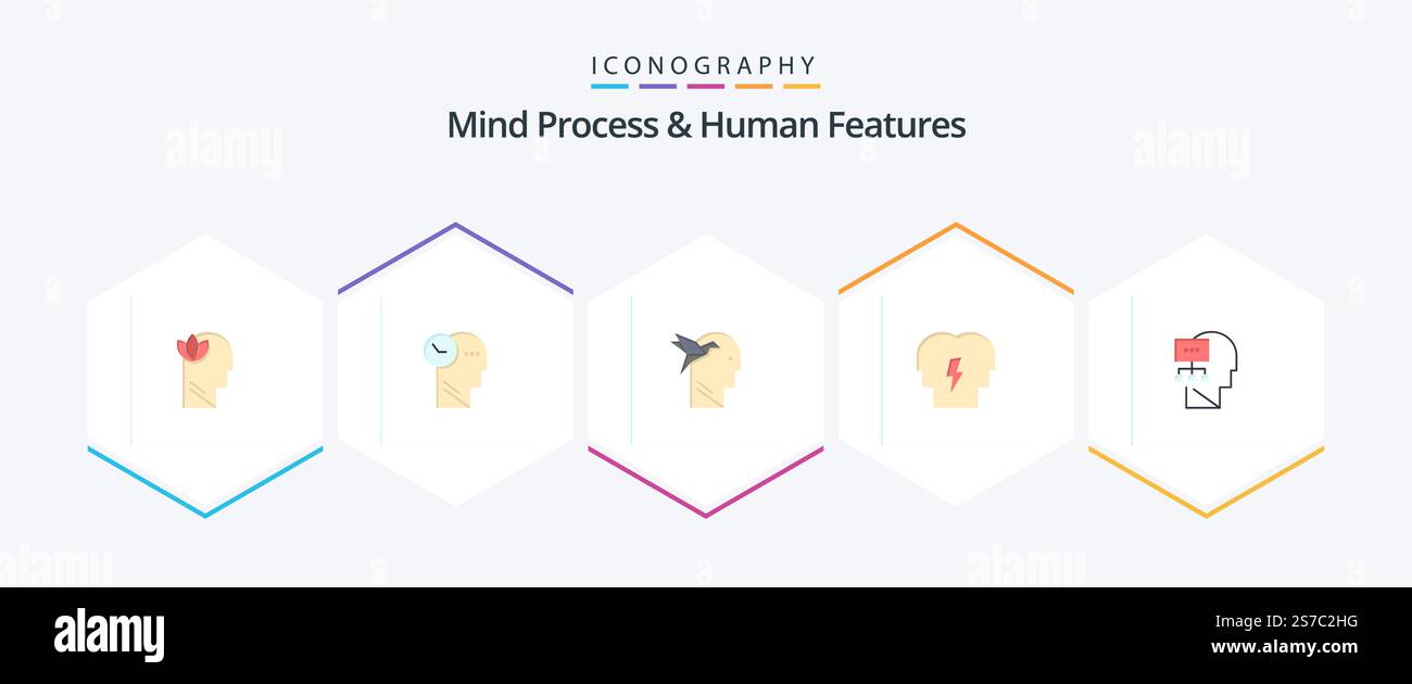 Mind Process And Human Features 25 Flat icon pack including theory ...