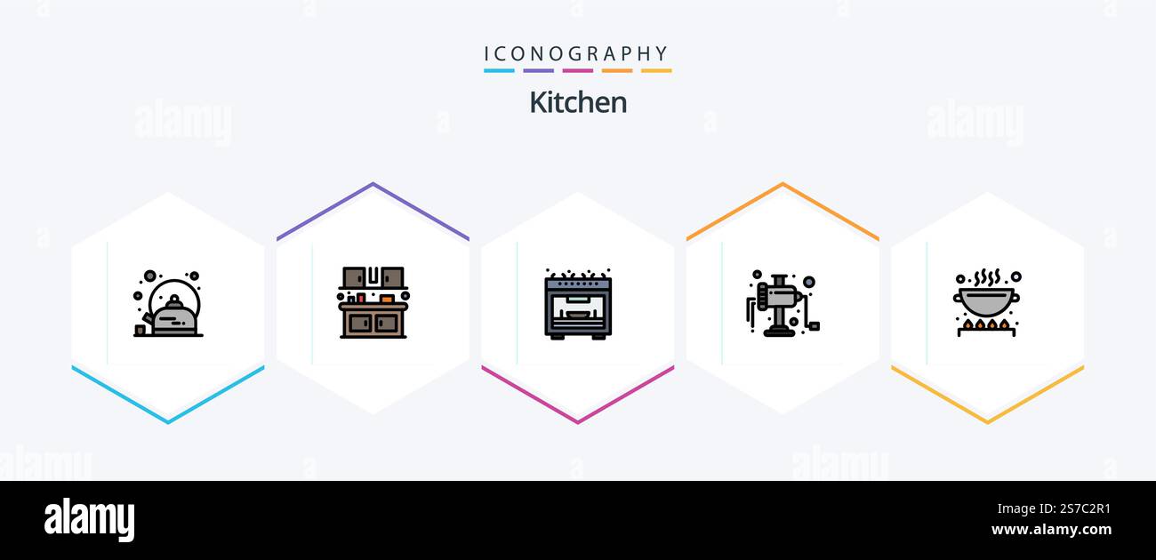 Kitchen 25 FilledLine icon pack including pan. cooking. kitchen. cook ...
