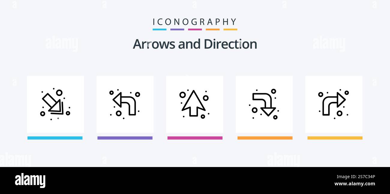 Arrow Line 5 Icon Pack Including . full. up. down. right. Creative ...