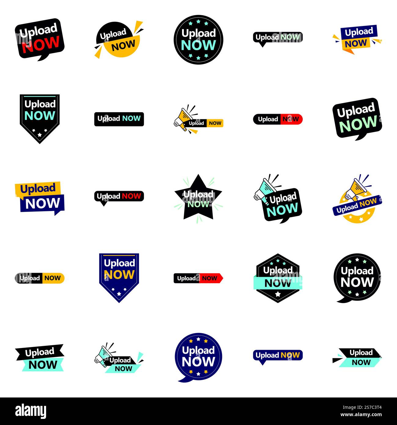 The Upload Now Vector Collection 25 Flexible Designs for Graphic and ...