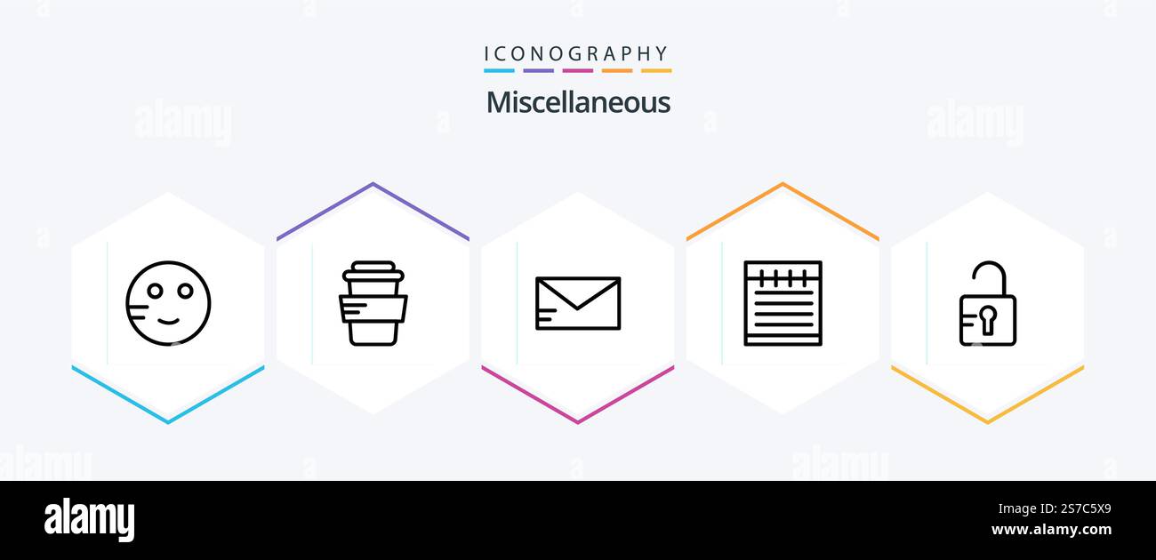 Miscellaneous 25 Line icon pack including . school. email. study. school Stock Vector