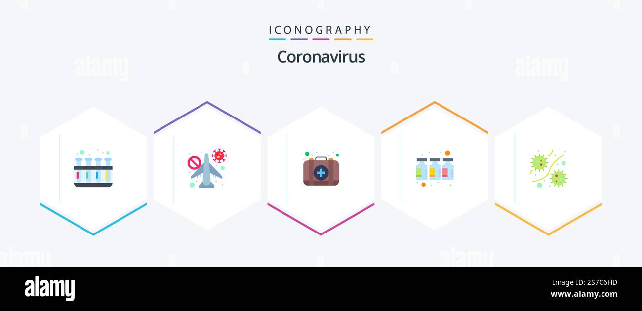 Coronavirus 25 Flat icon pack including germs. vaccine. emergency ...