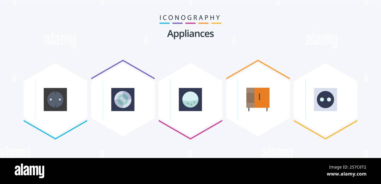 Appliances 25 Flat icon pack including plug. electricity. washing ...