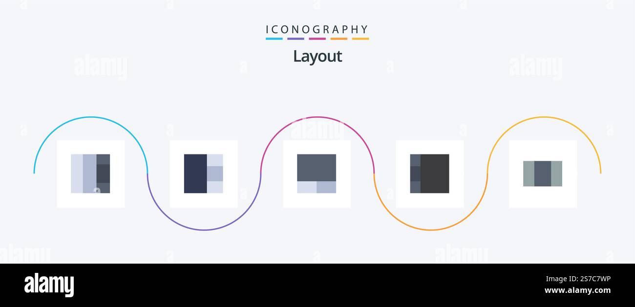 Layout Flat 5 Icon Pack Including Stock Vector Image & Art - Alamy